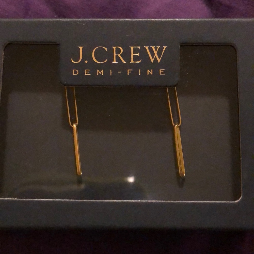 NWT JCREW Demi-Fine Gold Plated Hanging Earrings